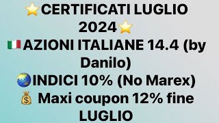 ⭐3 CERTIFICATI LUGLIO 24💰Dal 144 al 10 prudente nuovo Maxicoupon🪙 [upl. by Nnaytsirk456]