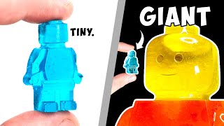 WORLDS smallest vs LARGEST LEGO CANDY minifigures [upl. by Enailuj]