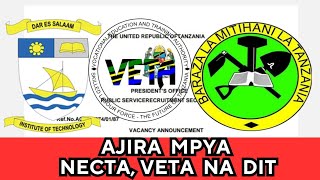 TANGAZO LA AJIRA 166 KUTOKA NECTA VETA NA DITAJIRA NECTA  AJIRA MPYA VETA 2024 necta [upl. by Atil582]