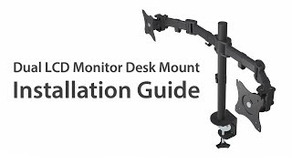 Dual LCD Monitor Desk Mount Installation Guide  PrimeCables [upl. by Harrat859]