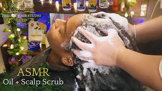 Relaxing 4C Hair Spa ASMR Scalp Treatment At Home❤️  No Talking [upl. by Aridnere]