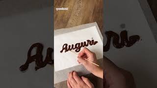 Come fare una scritta di cioccolato perfetta cookist asmr [upl. by Suirada]