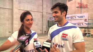 Karan and Krystle After Winning the Match for Mumbai Mastrams [upl. by Aynna]