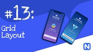 NativeScript Tutorial 13 GridLayout [upl. by Mindi772]