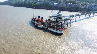 Paddle Steamer Waverley  Clevedon  040623 [upl. by Enelrats]