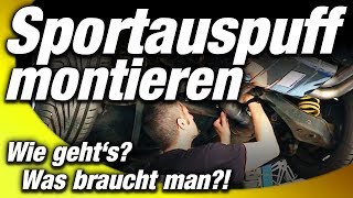 Sportauspuff montieren  Wie gehts was braucht man  BASTUCK Sportauspuff  WESTBERLINCUSTOMS [upl. by Akcirahs]