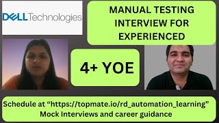 Manual Testing Interview Questions and Answers Manual Testing Mock Interview for Experienced [upl. by Sixela840]