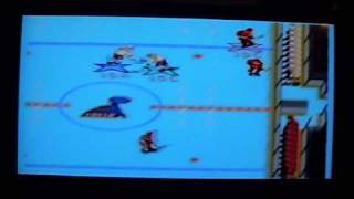 Crazy NHL 94 goal off goalies back [upl. by Drandell]