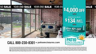 Patio Enclosures  YearEnd Sale – Up to 4000 Off Sunrooms PLUS Excellent Financing Options† [upl. by Libyc]