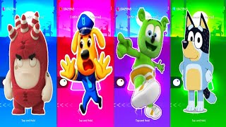 Oddbods 🆚 Sherif Labrador 🆚 Gummy Bear 🆚 Bluey Bingo 🎶 Who Is Best [upl. by Miett]