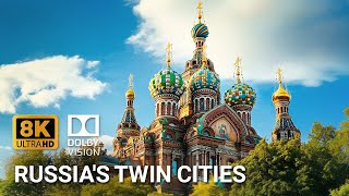 Russias BEST City Showdown Moscow VS Saint Petersburg in 4K HDR Dolby Vision [upl. by Aiekam]