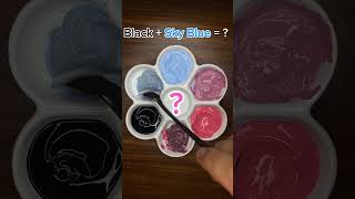 Guess the Mixed Colors Sky Blue  Pink  Black   asmr colormixing shorts satisfying [upl. by Llebana759]