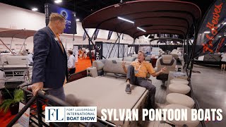 2023 Sylvan Marine Tritoon Boats L3 DLZ BAR Walkthrough and Features [upl. by Wernsman707]