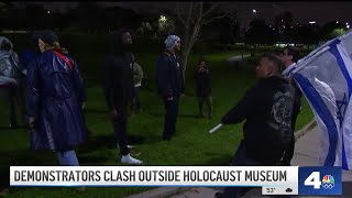 Protest outside Holocaust Museum gets heated [upl. by Sakram]