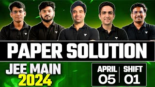 JEE Main 2024 Paper Solution  5th April Shift 1 [upl. by Eissed48]