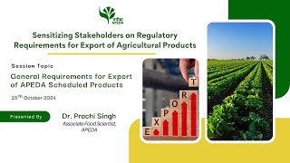 General Requirements for Export of APEDA Schedule Products [upl. by Care]