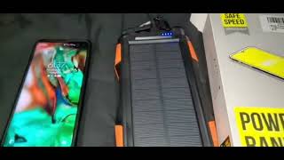 power bank solar charger 42800mAh portable Externalbattery pack Deep BlackDumuku125 Tech [upl. by Terryl5]