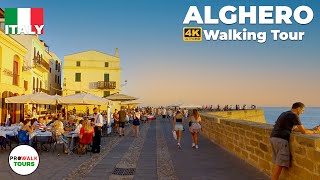 Alghero Italy Evening Walking Tour  4K  with Captions  Prowalk Tours [upl. by Llehsyt]