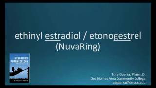 How to pronounce ethinyl estradiol  etonogestrel NuvaRing Memorizing Pharmacology Flashcard [upl. by Atirak]