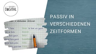 Passiv in verschiedenen Zeitformen  eine Übersicht inkl Arbeitsblatt [upl. by Nnylannej]