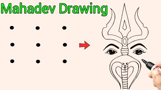 Mahadev Drawing Easy Step By Step  Shiva Lingam Drawing Easy For Beginners [upl. by Nairdad789]