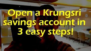 OPEN A KRUNGSRI SAVINGS ACCOUNT  Delon Serino [upl. by Troy997]