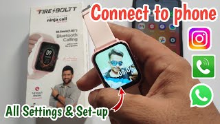 app for fire boltt smartwatchfire boltt ninja call Pro Plus connect to phone [upl. by Murton]