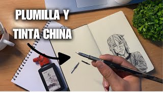 Tutorial plumilla y tinta china  Dibujo de Thorfinn [upl. by Till]