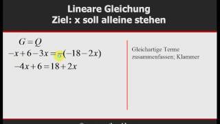 lineare Gleichungen Niveau 2  Mathematik Nachhilfe kostenlos [upl. by Gebelein]