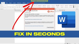 Fix Product Activation Failed in Microsoft Word  How To Solve MS Word Product Activation Failed [upl. by Cilla]