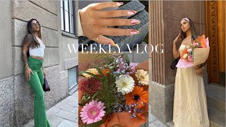 WEEKLY VLOG  Buying flowers Getting my nails done Drinking wine on a rooftop w my Friends [upl. by Ardnal]