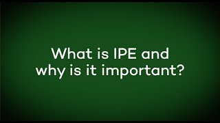 EMU IPE  What is IPE and why is it important [upl. by Sherye154]