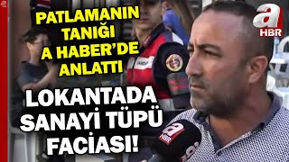 İzmirdeki Patlamanın Tanığı Korkunç Anları A Haber’de Anlattı  A Haber [upl. by Dranyam]