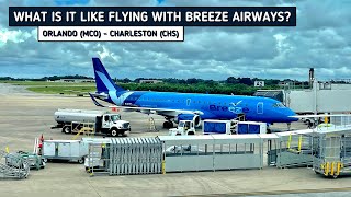 REVIEW  Breeze Airways  Orlando MCO  Charleston CHS  Embraer ERJ190  Economy [upl. by Keslie]