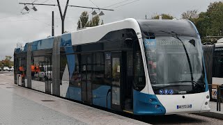 TROLLEYBUS DE NANCY  HESS LighTram 25 DC  Début des essais sur le tronçon de VANDŒUVRE  Brabois [upl. by Foushee]