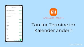 Ton für Termine und Ereignisse im Kalender ändern  Xiaomi Android 13  MIUI 14 [upl. by Milson220]