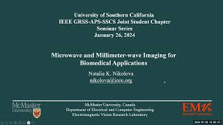 Prof Natalia K Nikolova  Microwave And MillimeterWave Imaging For Biomedical Applications [upl. by Ina370]