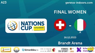 Switzerland  Italy A – Final women  Nations Cup Tchoukball 2023  DE [upl. by Albina58]