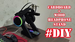 Headphone Stand DIY Cardboard and Wood RGB Diy Headset Stand [upl. by Ines]