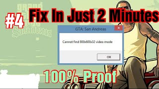 How To Fix GTA Sandreas Resolution 800x600x32 In Just 2 Minutes   PC   GTA Sandreas Modding 4 [upl. by Leva]