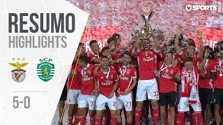 Highlights  Resumo Benfica 50 Sporting Supertaça Cândido de Oliveira [upl. by Arquit]