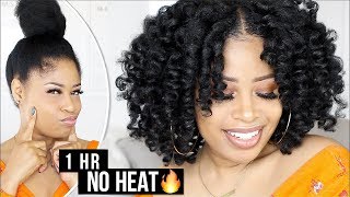 Ultra Defined PERFECT NOHEAT CURLS in 1 HOUR ➟ natural hair tutorial [upl. by Bary]