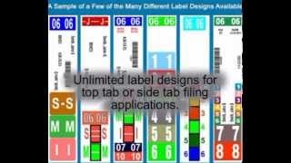 Color Coded File Folder Labels  Filing Label Print Software [upl. by Lilla870]