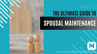 Ultimate Guide to Spousal Maintenance on Divorce UK [upl. by Akirderf708]