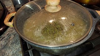 PART 1 🍖 🫘 🍲 🌞 COOKING MUNG BEANS 🫘 SOUP 🍲 😋 DEFROSTING THE MEAT 🍖 IN THE MICROWAVE 🏠 🏡 👍 👌 😃 [upl. by Seigel]