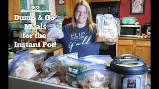 WOW 💥22 DUMP amp GO INSTANT POT FREEZER MEALS  Back to School Meal Prep [upl. by Annoed]