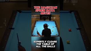 Efren Bata Reyes is clearing the balls from the table shortsvideo shorts videoshorts efrenreyes [upl. by Ylellan]