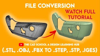 HOW TO CONVERT STL FILE TO  STEP OR STP  IGES OR IGS  PARASOLID XT  IN CATIA V5 [upl. by Lindon]