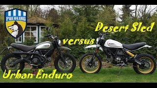 Ducati Scrambler Desert Sled versus Urban Enduro [upl. by Inafets]