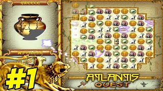 Atlantis Quest PC  Gameplay Part 1  Greece 16  Old PC Puzzle Games [upl. by Jase471]